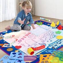 1 件魔術水畫墊玩具,可用作水彩畫板、魔術彩色塗鴉毯、水畫書、魔術彩色塗鴉筆記本、水畫地毯、兒童玩具、室內/室外遊樂場玩具、沙灘玩具、學習和書寫工具 - 恐龍世界 - 查看 3