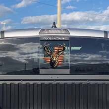 Truck Rear Window Stickers, Truck Rear Center Window Vinyl Stickers, SUV Rear Window Deer Stickers (Deer, 11x10 '') - Black - View 4