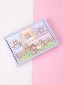 卡通女孩主題日記貼紙#6 小盒子隨機挑選（約 300 張） - 彩色 - 查看 4