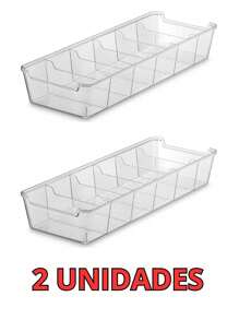 Kit 2 Drawer Organizers Divider 12.5 X 34cm Panties Socks Bra Makeup Divider Organization Bedroom Kitchen Dressing Table - Clear - View 3