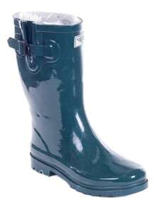 Women Forever Young 11Inch Ladies Rubber Rain Boot, - Green - View 1