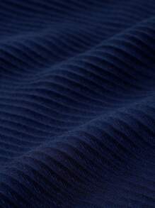 1 件純色褶皺薄圍巾/披肩/圍巾,超大尺寸,適合日常工作和休閒穿著 - 藏蓝色 - 查看 6