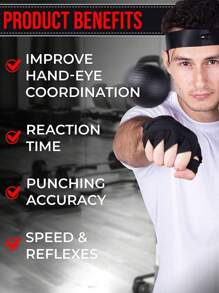 隨機顏色拳擊反應訓練球,頭戴式減壓玩具球 - 彩色 - 查看 4