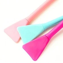 1入組矽膠臉部面膜刷,三種顏色可選擇 - 紫色 - 查看 3