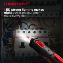 1 Máy Tính HABOTEST HT103 Bút Thử Điện Áp AC 12 ~ 1000V Phát Hiện Điện Áp Không Tiếp Xúc Độ Nhạy Cao Chuyển Đổi Bút Thử Dòng máy Dò Bút Thử Kỹ Thuật Số - màu đen - Xem 3