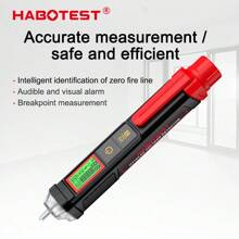 1 Máy Tính HABOTEST HT103 Bút Thử Điện Áp AC 12 ~ 1000V Phát Hiện Điện Áp Không Tiếp Xúc Độ Nhạy Cao Chuyển Đổi Bút Thử Dòng máy Dò Bút Thử Kỹ Thuật Số - màu đen - Xem 4