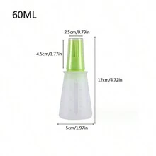 1入組帶蓋及刻度的矽膠烤肉用油刷瓶,有現貨的帶蓋矽膠油刷容器,適用於燒烤的廚房用具 - 綠色 - 查看 2