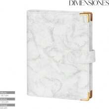 Shendy Vendy Carpeta Planificadora A6 Carpeta de hojas sueltas con cremallera Bolso , macarrón Cuaderno, Etiquetas autoadhesivas , creativo Cuaderno de plan Agenda Organizador De Bolsillo - Blanco - Ver 4
