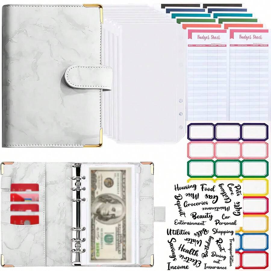 Shendy Vendy A6 Planner Folder Notebook Agenda Pocket Organizer - Grey - View 1