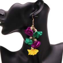 Bohemian Earrings For WomenFlower earrings Wedding Earrings Tassel Earrings Long Tassel Earrings Christmas Jewelry - Flower Drop Earrings - View 9