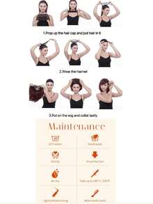 28英寸長波浪合成髮假髮,帶13*6蕾絲前髮,可覆蓋整個頭部 - 棕色 - 查看 10