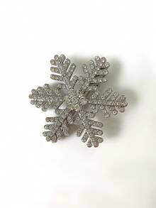 簡約、優雅、聖誕主題閃亮女式髮夾 - 銀色 - 查看 5