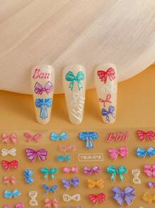 1入組5d指甲藝術貼紙 - 彩色 - 查看 1