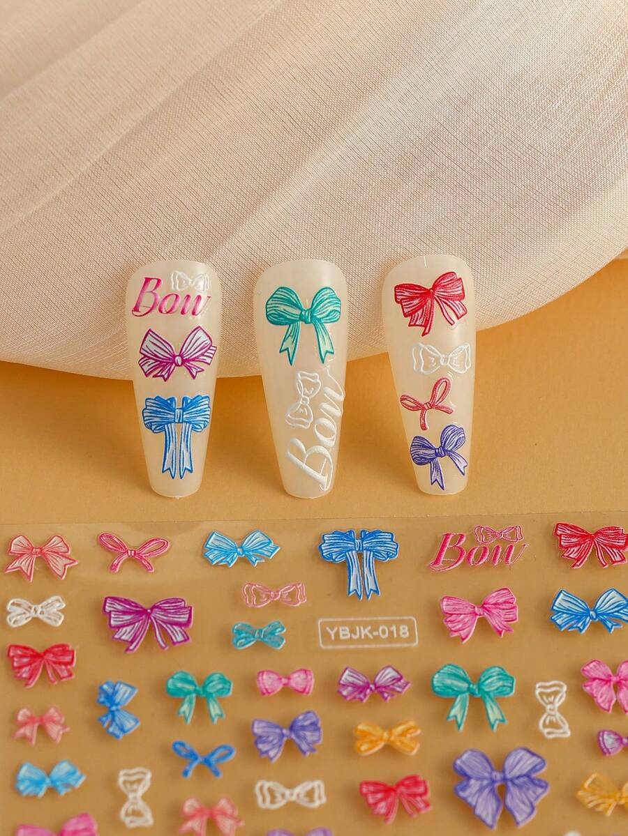1入組5d指甲藝術貼紙 - 彩色 - 查看 1