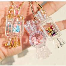 1pc Resin Mold Silicone Mold Simple Square Circle Handmade Quicksand Candy Cute Quicksand Pendant Keychain Mold