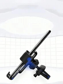 1入組碳纖維紋理質感汽車出風口手機座 - 黑色 - 查看 2