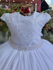 Young Girls Dresses - White - View 2