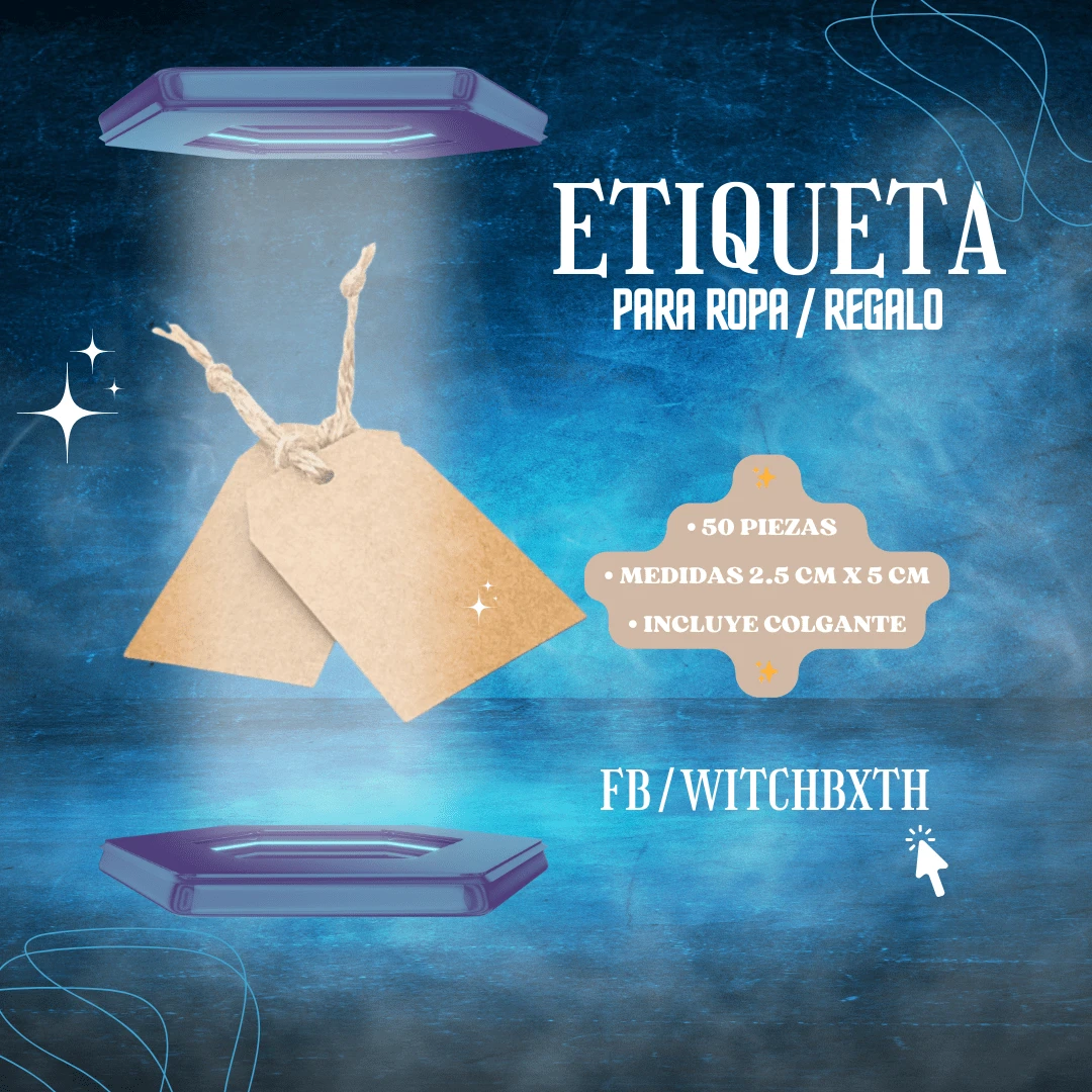 SMOOTH LABEL WITH PENDANT FOR CLOTHING / GIFT / DECORATION 50 PIECES (2.5 CM X 5 CM) - Khaki - View 1