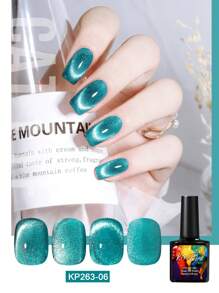 1 件 Y2K 薄荷蓝美学猫眼凝胶指甲油，反光磁性凝胶指甲油流行系列指甲油 6 色鲜艳四季凝胶指甲油 - UV/LED 浸泡半永久性清漆适用于 DIY 美甲沙龙美甲礼物适合女性女孩新年圣诞节哥特时尚 Y2k 冬季克莱因蓝粉色紫色白色棕色 - 薄荷藍 - 查看 1