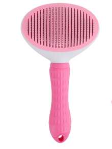 1個寵物毛髮去除刷,一鍵去毛、自動脫落 - 粉色 - 查看 1