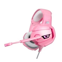 Onikuma k5 rosa Auriculares gamer de alta calidad para ps4, consola gamer, laptop y pc con micrófono de cancelación de ruido