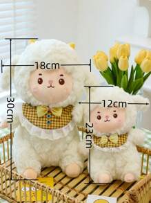 可愛的雲朵和小綿羊毛絨玩具和布娃娃,綿羊造型抱枕,情人節和生日禮物 - 白色 - 查看 10