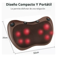 3D Shiatsu Heat Neck And Back Massager Pillow