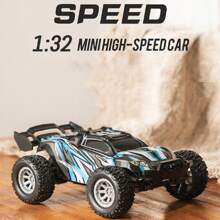 1/32 Scale RC Car Mini Remote Control Car 20KM/H High Speed Buggy 2.4Ghz RC Off-Road Vehicle Toys For Kids Gift Christmas Halloween Thanksgiving Gift - Blue - View 1