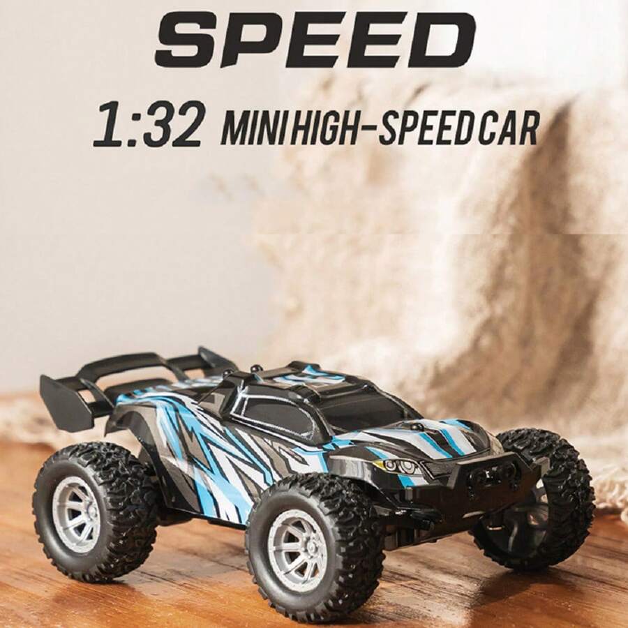 1/32 Scale RC Car Mini Remote Control Car 20KM/H High Speed Buggy 2.4Ghz RC Off-Road Vehicle Toys For Kids Gift Christmas Halloween Thanksgiving Gift - Blue - View 1