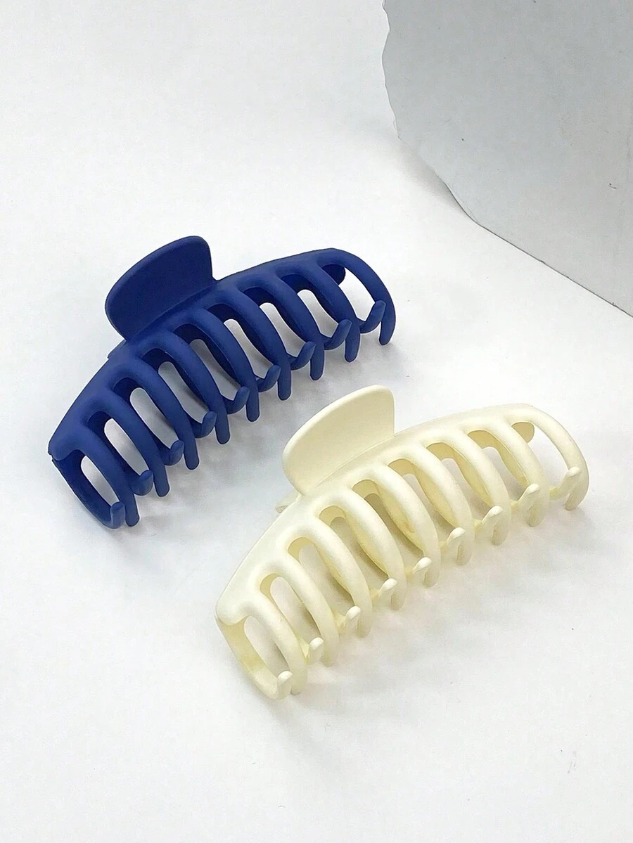 2 件，4.33 英寸，女士大号发夹，厚薄发，大爪发夹，防滑强力造型爪夹，适合浓密头发（龙骨形）