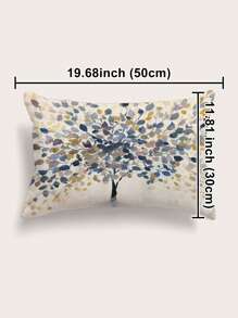 Tree Print Lumbar Pillow Cover, Modern Throw Pillow Case, Pillow Insert Not Include, For Sofa, Living Room - Multicolor - View 8