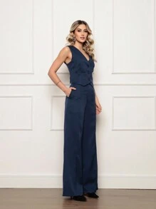 Women Two-Piece Outfits - 藏蓝色 - 查看 5