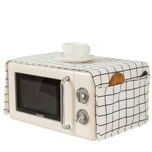 1入組白色方格紋塵袋,適用於冰箱、微波爐、烘乾機 - 白色 - 查看 5