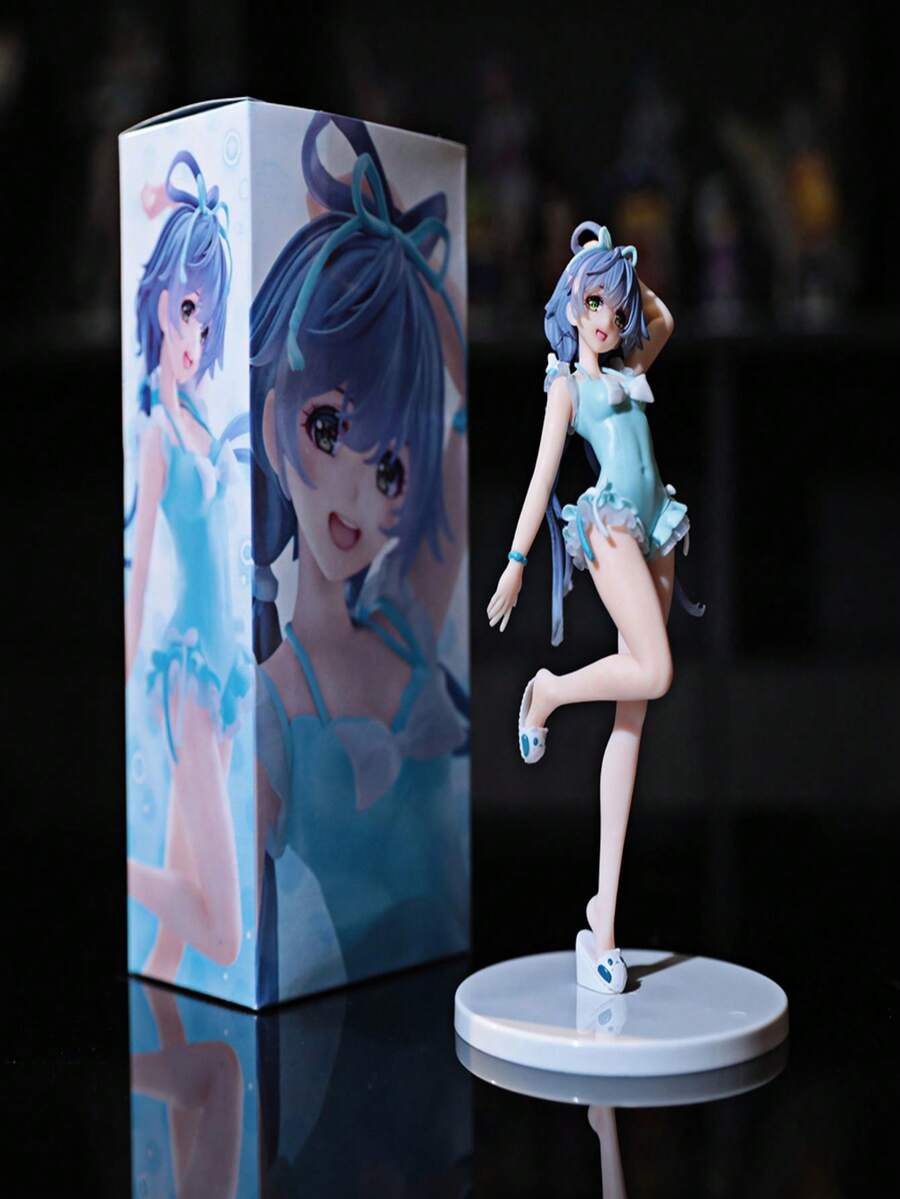 1pc Cute Swimsuit Style Luo Tianyi Figure Model Anime Toy Decoration For Desktop Or Collectible - Luo Tianyi - View 1