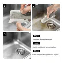 Limpiar el baño con cepillo de baño de piedra pómez - Gris - Ver 4