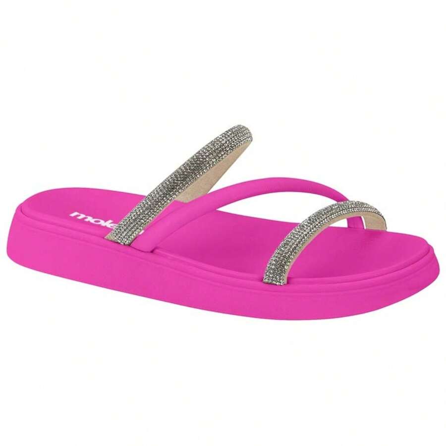 Women Flat Sandals - Màu Hồng Tươi - Xem 1