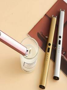 1 件便攜式電打火機,可充電電弧 Usb 打火機,防風瓦斯爐點火器,適用於蠟燭戶外燒烤露營 - 粉色 - 查看 7