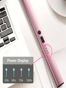 1 件便攜式電打火機,可充電電弧 Usb 打火機,防風瓦斯爐點火器,適用於蠟燭戶外燒烤露營 - 粉色 - 查看 3