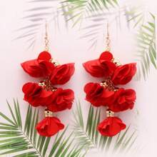 Bohemian Earrings For WomenFlower earrings Wedding Earrings Tassel Earrings Long Tassel Earrings Christmas Jewelry - Flower Drop Earrings - View 5
