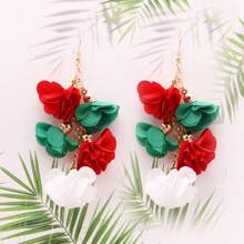 Bohemian Earrings For WomenFlower earrings Wedding Earrings Tassel Earrings Long Tassel Earrings Christmas Jewelry - Flower Drop Earrings - View 4