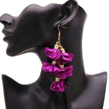 Bohemian Earrings For WomenFlower earrings Wedding Earrings Tassel Earrings Long Tassel Earrings Christmas Jewelry - Flower Drop Earrings - View 1