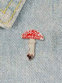 1pc Cartoon Red Mushroom Shaped Brooch