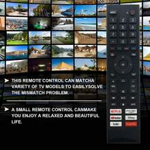 Erf3j80h全新適用於海信4k Uhd Android智能電視遙控器75a6g 75u6g 75u68g 70a6g 65a6g 65u68g,搭配primevideo按鍵 - 黑色 - 查看 2