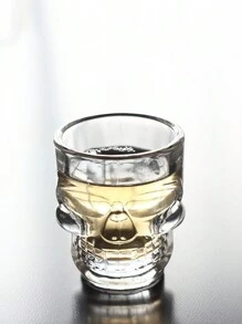 1 件玻璃骷髏設計小酒杯,非常適合派對和聚會 - 無色 - 查看 1