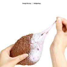 1pc Hedgehog Shaped Slow Rising Squishy Toy, Stress Relief Squeeze Toy - Photo Color - View 4