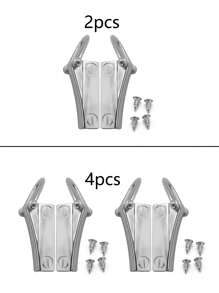 2/4pcs Bag Buckle Ring Accessories, Metal Buckle, Carrying Ring Accessories, Detachable Buckle, Bag Modification Screw Buckle Side Clip Buckle - Silver - View 2