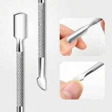 3 st. nagelklippare i rostfritt stål, nagelbandsklippare, set med död hudplåster, nagelfil och borttagare, nagelfil i rostfritt stål, nagelverktygssatser, nageltillbehör, nagelverktyg, nagelkonstverktyg, skolstart, naglar, nagelverktyg för press-on-naglar - Silver - Visa 4