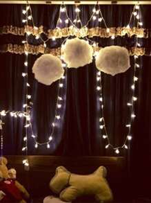 人造白色3d雲朵diy裝飾道具,適用於生日派對、舞台、窗戶、婚禮、天花板、室內商場裝飾 - 白色 - 查看 5