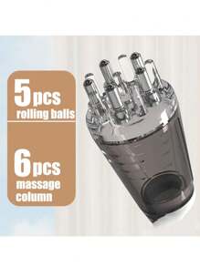 1 Piece Roll-On Massage Comb Portable Mini Massage Comb Scalp Applicator Scalp Care Tool - Transparent White - View 3