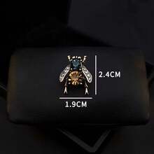 1pc Gold Tone Collar Pin & Vintage Silver Tone Sweater Shawl Clip Anti-Slip Buckle Brooch, For Cardigans And Jackets - Molan Little Bee - View 2